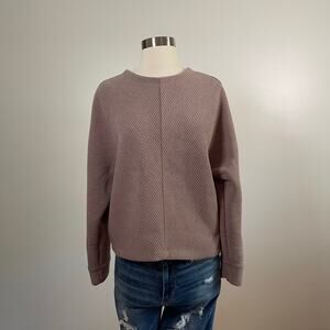 A New Day • Textured Crewneck Long Sleeve Top